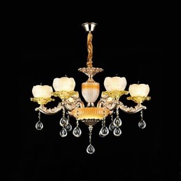 Lustre en alliage de zinc classique traditionnel pour mini lustre en métal à 6 ampoules