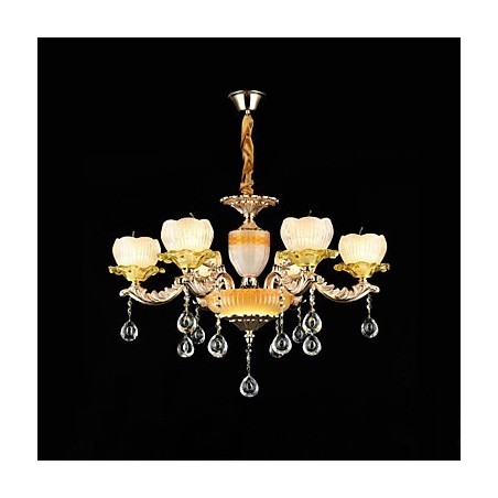 Lustre en alliage de zinc classique traditionnel pour mini lustre en métal à 6 ampoules Lustre en alliage de zinc classique traditionnel pour mini lustre en métal à 6 ampoules