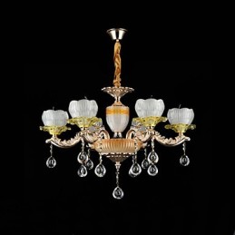 Lustre en alliage de zinc classique traditionnel pour mini lustre en métal à 6 ampoules