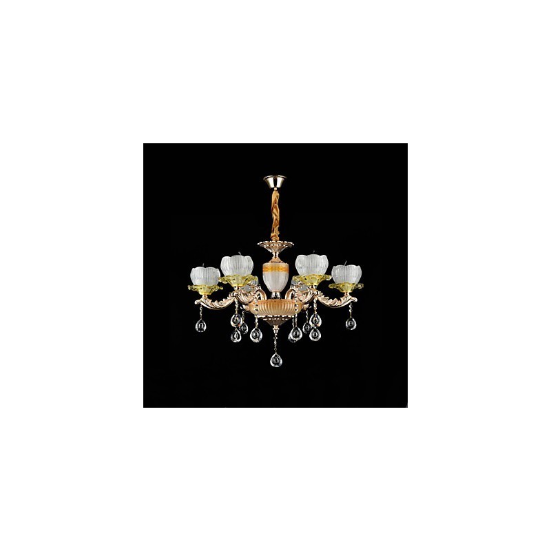 Lustre en alliage de zinc classique traditionnel pour mini lustre en métal à 6 ampoules