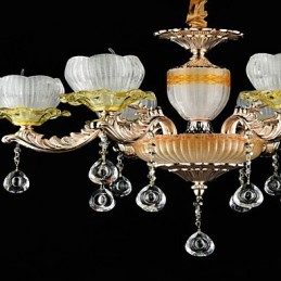 Lustre en alliage de zinc classique traditionnel pour mini lustre en métal à 6 ampoules