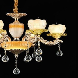 Lustre en alliage de zinc classique traditionnel pour mini lustre en métal à 6 ampoules