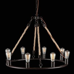 Lustre en métal peint de style mini vintage