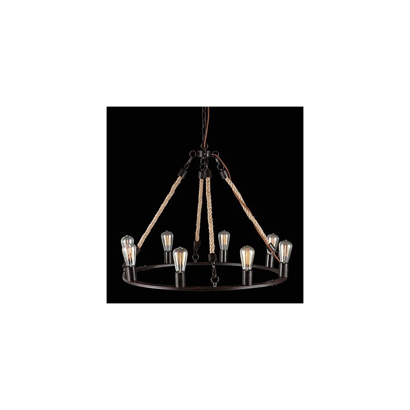 Lustre en métal peint de style mini vintage