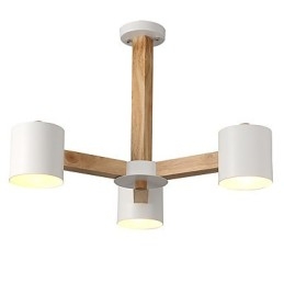 Lustre 3 lumières moderne contemporain traditionnel classique vintage campagne bois caractéristique pour bois