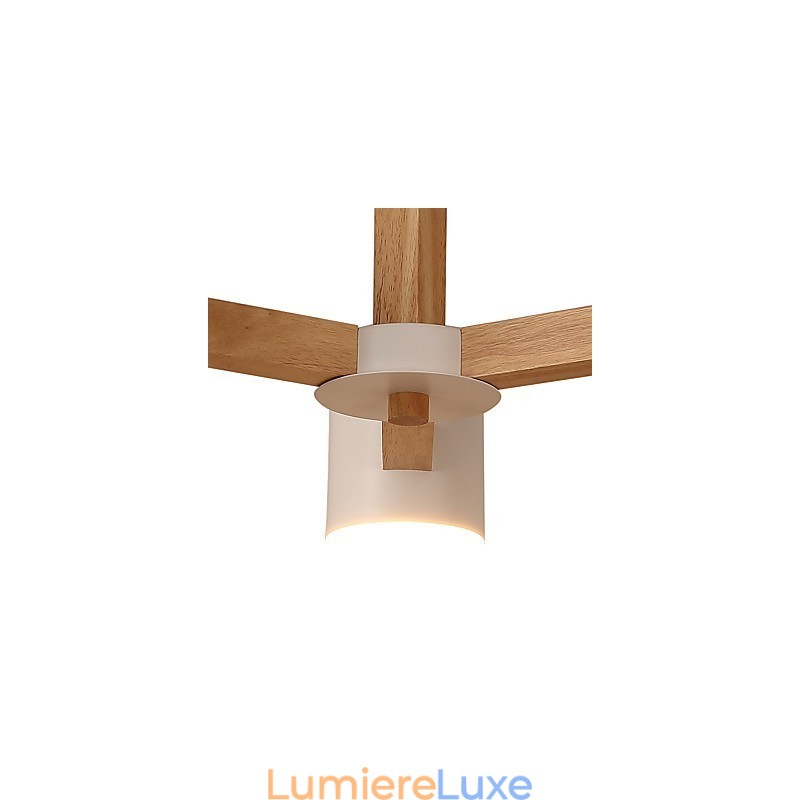 Lustre 3 lumières moderne contemporain traditionnel classique vintage campagne bois caractéristique pour bois