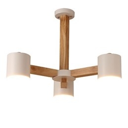 Lustre 3 lumières moderne contemporain traditionnel classique vintage campagne bois caractéristique pour bois