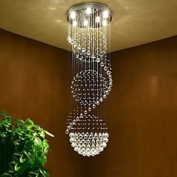 Lustre suspendu en cristal pour plafond, éclairage d'intérieur, luminaires pour escaliers