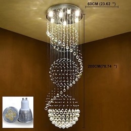 Lustre suspendu en cristal pour plafond, éclairage d'intérieur, luminaires pour escaliers