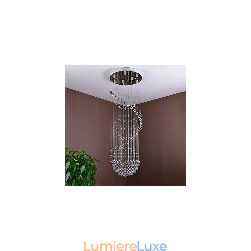 Lustre suspendu en cristal pour plafond, éclairage d'intérieur, luminaires pour escaliers