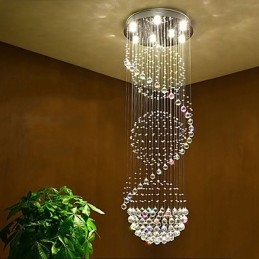 Lustre suspendu en cristal pour plafond, éclairage d'intérieur, luminaires pour escaliers