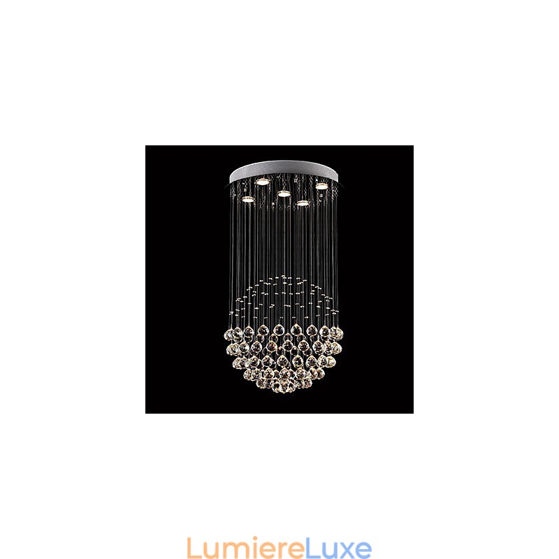 Suspension en métal galvanisé et cristal, style moderne, contemporain, traditionnel, classique, rustique, style lodge, vintage, style country island