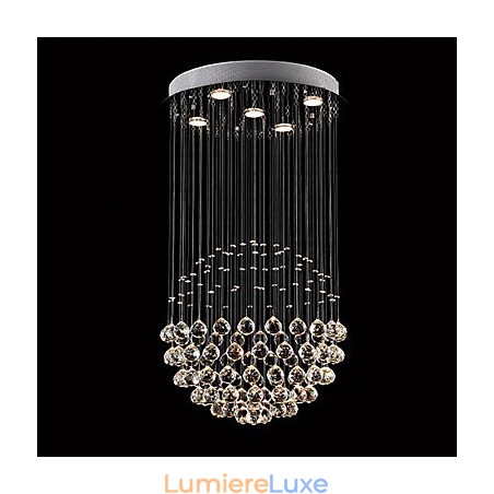 Suspension en métal galvanisé et cristal, style moderne, contemporain, traditionnel, classique, rustique, style lodge, vintage, style country island Suspension en métal galvanisé et cristal, style moderne, contemporain, traditionnel, classique, rustique, style lodge, vintage, style country island