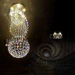 Lustre suspendu en cristal pour plafond, éclairage d'intérieur, luminaires pour escaliers