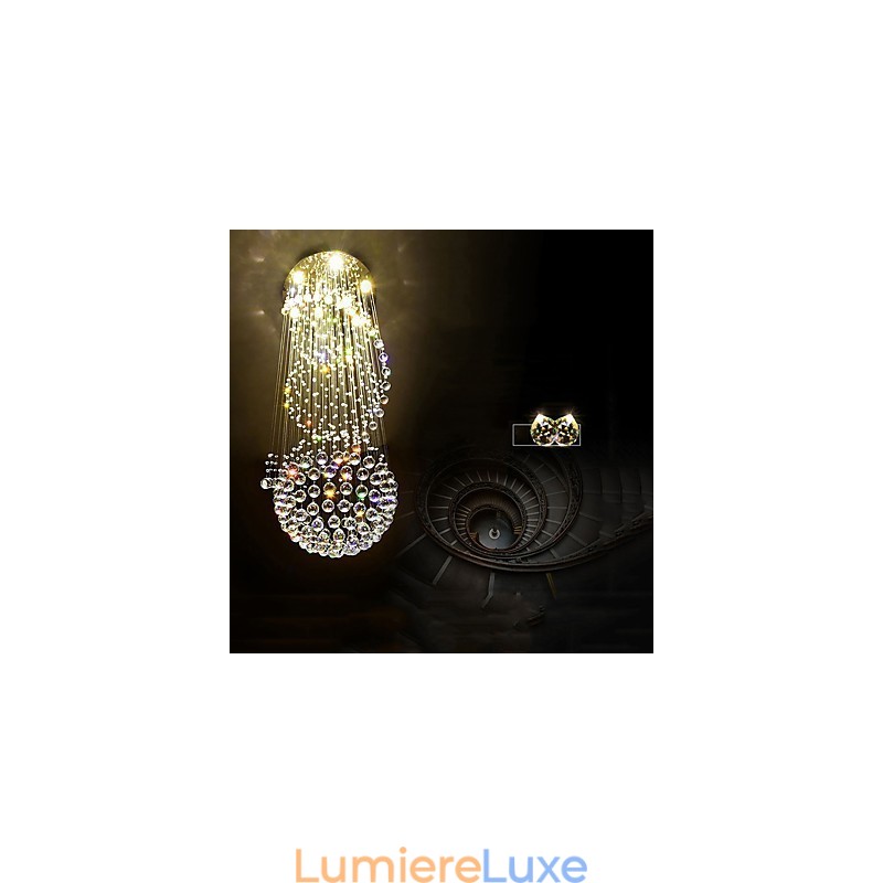 Lustre suspendu en cristal pour plafond, éclairage d'intérieur, luminaires pour escaliers