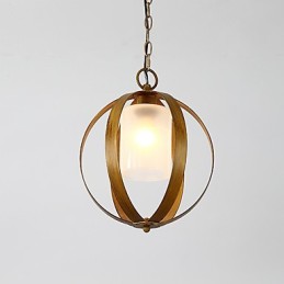 Lustre européen en métal style industriel américain avec peinture colorée et verre, luminaire décoratif d'intérieur