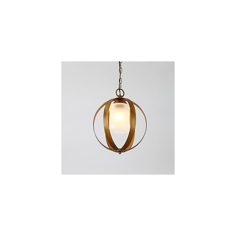Lustre européen en métal style industriel américain avec peinture colorée et verre, luminaire décoratif d'intérieur
