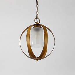 Lustre européen en métal style industriel américain avec peinture colorée et verre, luminaire décoratif d'intérieur