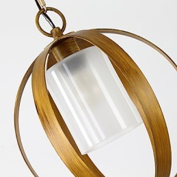 Lustre européen en métal style industriel américain avec peinture colorée et verre, luminaire décoratif d'intérieur