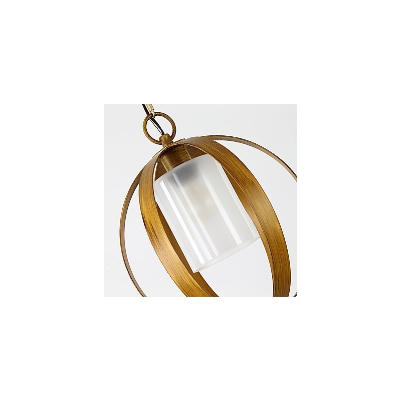 Lustre européen en métal style industriel américain avec peinture colorée et verre, luminaire décoratif d'intérieur