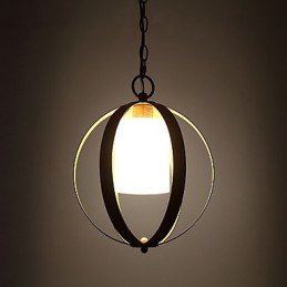 Lustre européen en métal style industriel américain avec peinture colorée et verre, luminaire décoratif d'intérieur