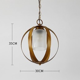 Lustre européen en métal style industriel américain avec peinture colorée et verre, luminaire décoratif d'intérieur