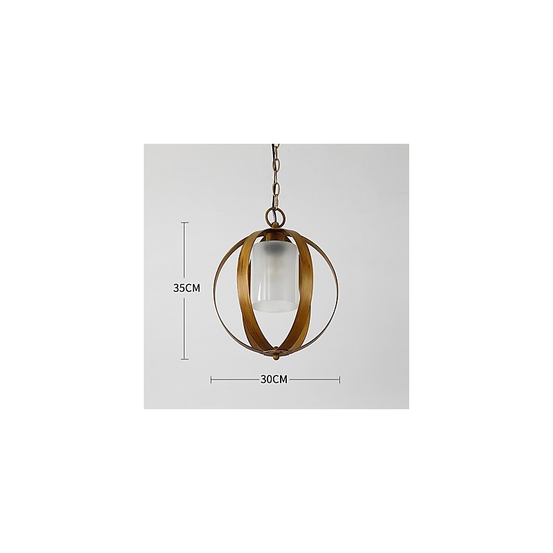 Lustre européen en métal style industriel américain avec peinture colorée et verre, luminaire décoratif d'intérieur