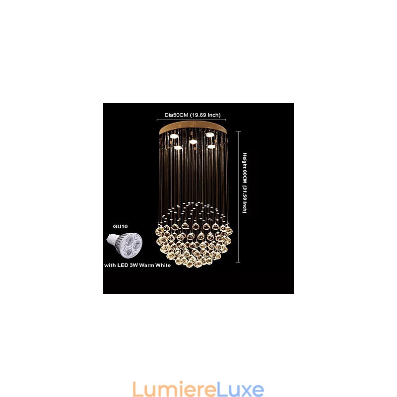 Suspension en métal galvanisé et cristal, style moderne, contemporain, traditionnel, classique, rustique, style lodge, vintage, style country island