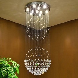Plafonnier suspendu en cristal pour intérieur