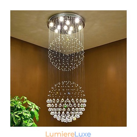 Plafonnier suspendu en cristal pour intérieur Plafonnier suspendu en cristal pour intérieur