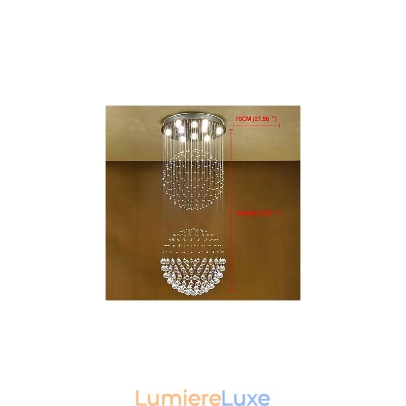 Plafonnier suspendu en cristal pour intérieur