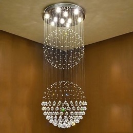Plafonnier suspendu en cristal pour intérieur