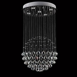 Suspension en métal galvanisé et cristal, style moderne, contemporain, traditionnel, classique, rustique, style lodge, vintage, style country island