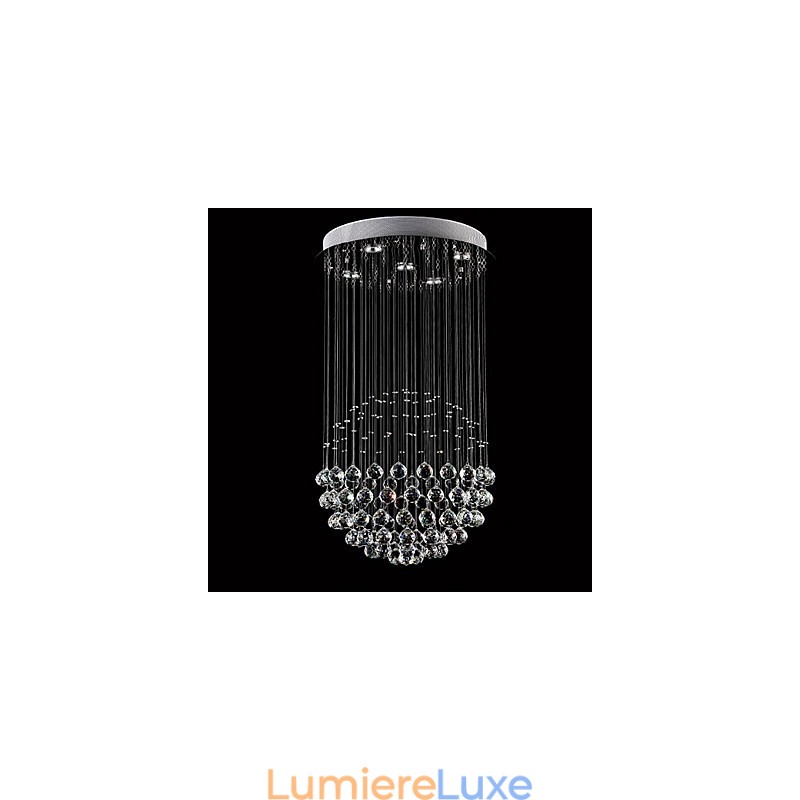 Suspension en métal galvanisé et cristal, style moderne, contemporain, traditionnel, classique, rustique, style lodge, vintage, style country island