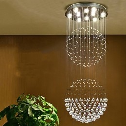 Plafonnier suspendu en cristal pour intérieur