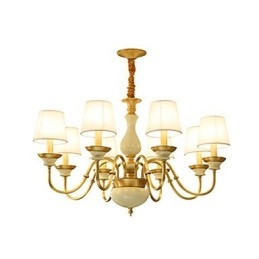 Lustre tout en cuivre Lustre décoratif en jade