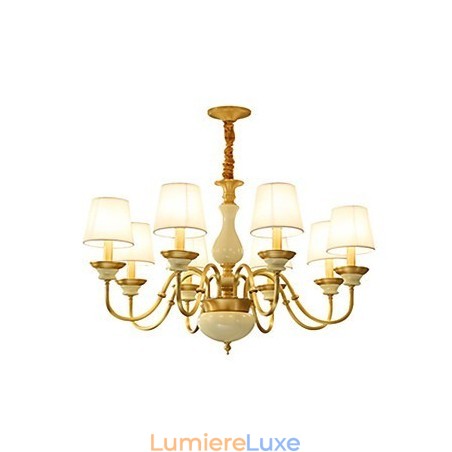 Lustre tout en cuivre Lustre décoratif en jade Lustre tout en cuivre Lustre décoratif en jade
