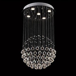 Suspension en métal galvanisé et cristal, style moderne, contemporain, traditionnel, classique, rustique, style lodge, vintage, style country island