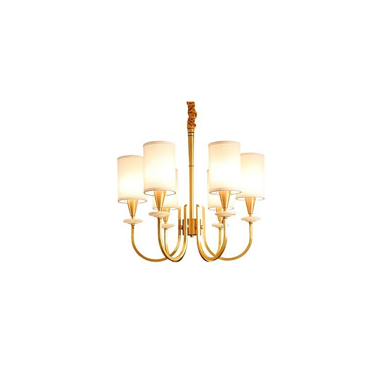 Lustre tout en cuivre Lustre décoratif en jade