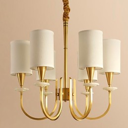 Lustre tout en cuivre Lustre décoratif en jade