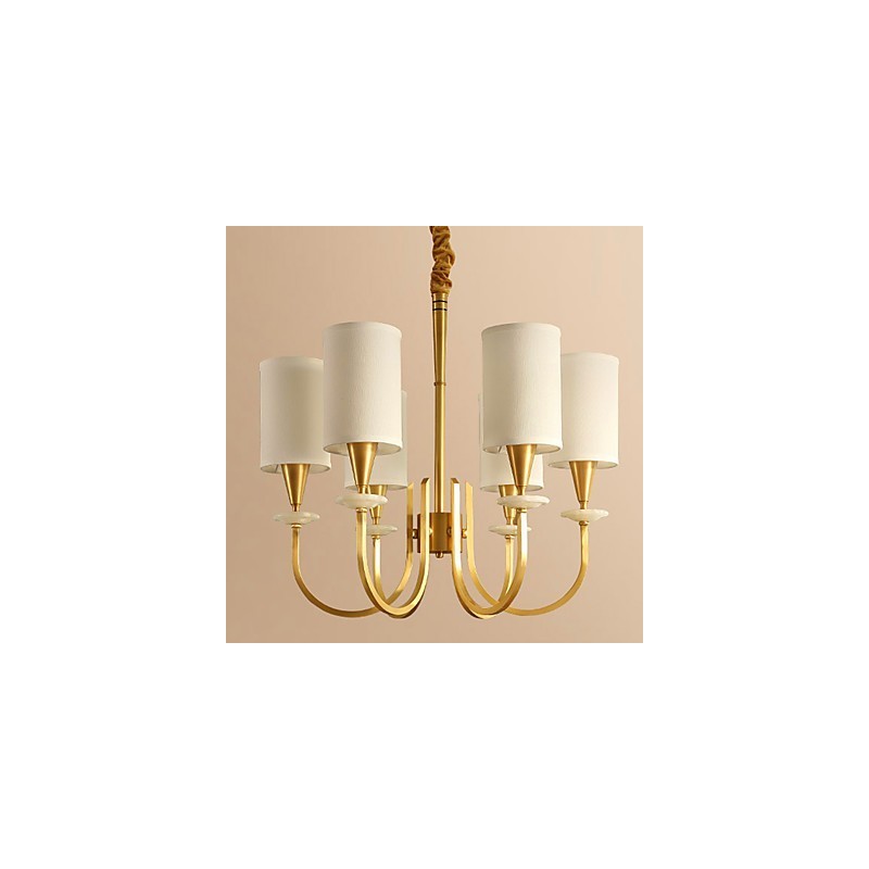 Lustre tout en cuivre Lustre décoratif en jade