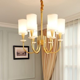 Lustre tout en cuivre Lustre décoratif en jade