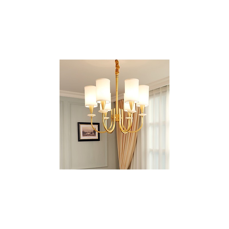 Lustre tout en cuivre Lustre décoratif en jade