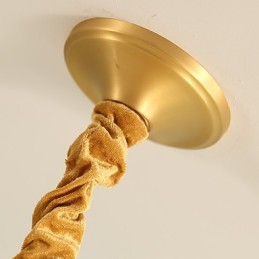 Lustre tout en cuivre Lustre décoratif en jade