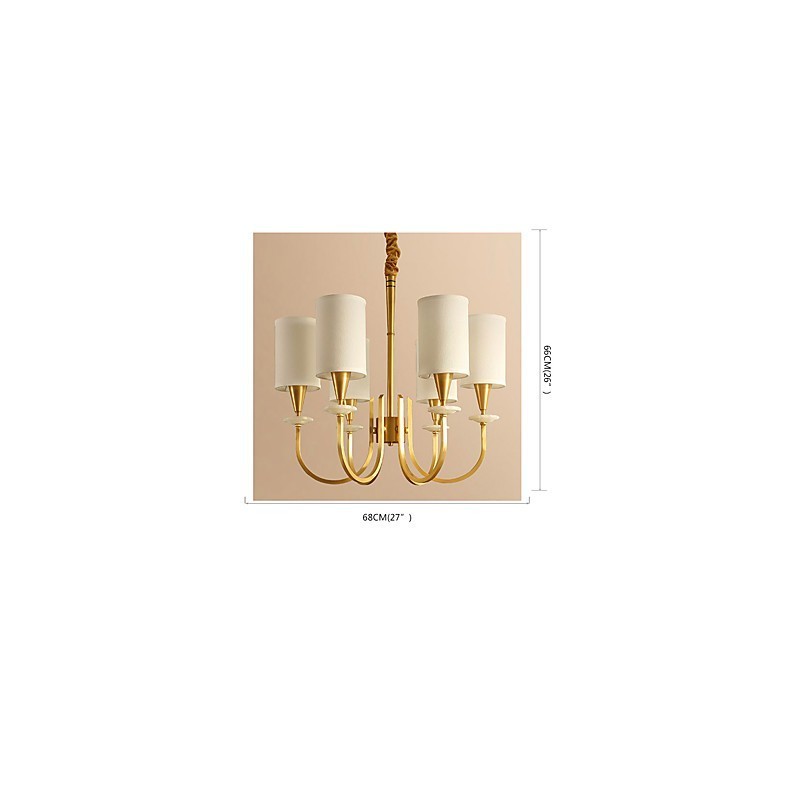 Lustre tout en cuivre Lustre décoratif en jade