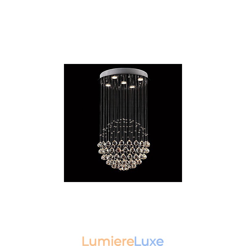 Suspension en métal galvanisé et cristal, style moderne, contemporain, traditionnel, classique, rustique, style lodge, vintage, style country island