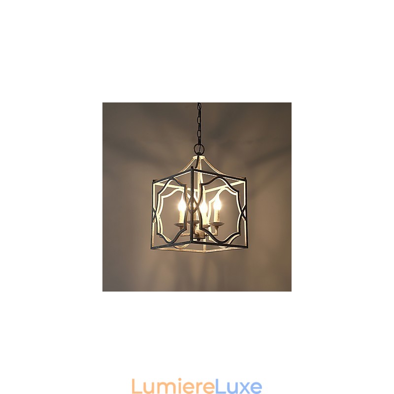Lustre industriel américain vintage en métal, style loft, peinture couleur européenne, lampe suspendue décorative d'intérieur