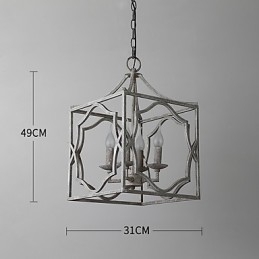 Lustre industriel américain vintage en métal, style loft, peinture couleur européenne, lampe suspendue décorative d'intérieur
