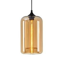 Suspension design bouteille 1 lumière peinture fer minimaliste