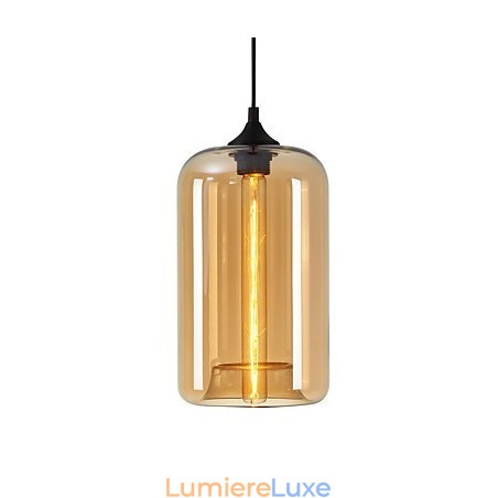 Suspension design bouteille 1 lumière peinture fer minimaliste Suspension design bouteille 1 lumière peinture fer minimaliste